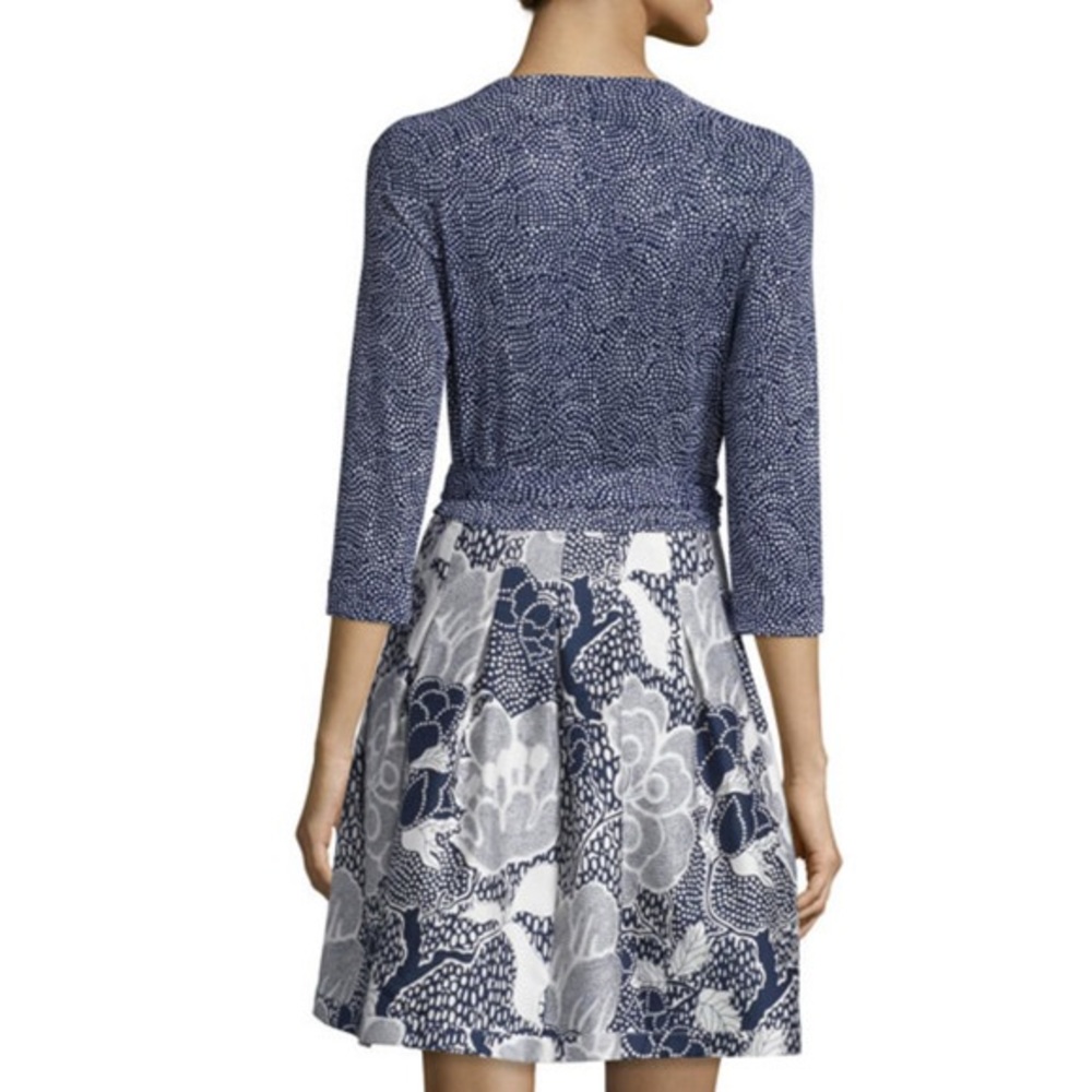 Diane Von Furstenberg Jewel Silk Wool Jersey Polka Dot Floral Wrap Dress - Picture 2 of 8